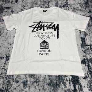 Stussy Dover Street Market Collaboration T Shirt White Men's XL World Tour
